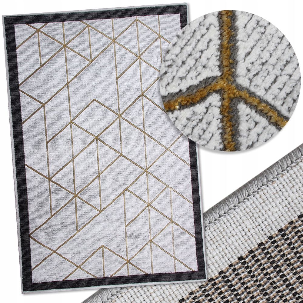 Módní koberec do obývacího pokoje Diamond Měkký koberec 80x150 Moderní vzor