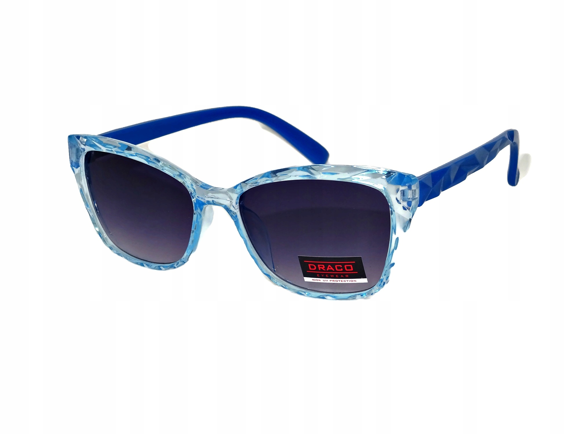 Okulary PRZECIWSŁONECZNE niebieskie KRYSZTAŁKI z filtrami UV400 DZIECIĘCE