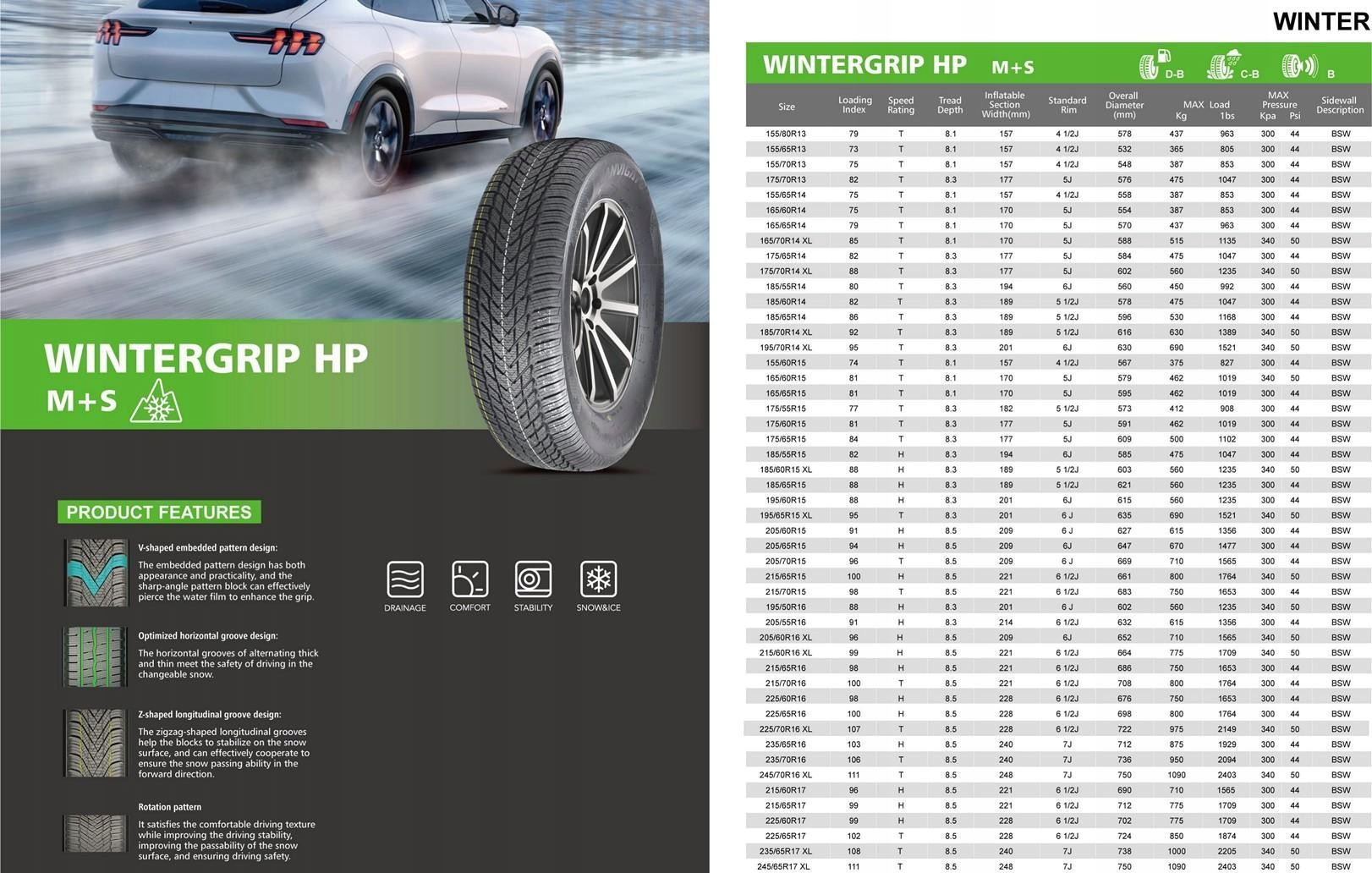 Opona Lanvigator Wintergrip Hp 175/70R13 Zimowe