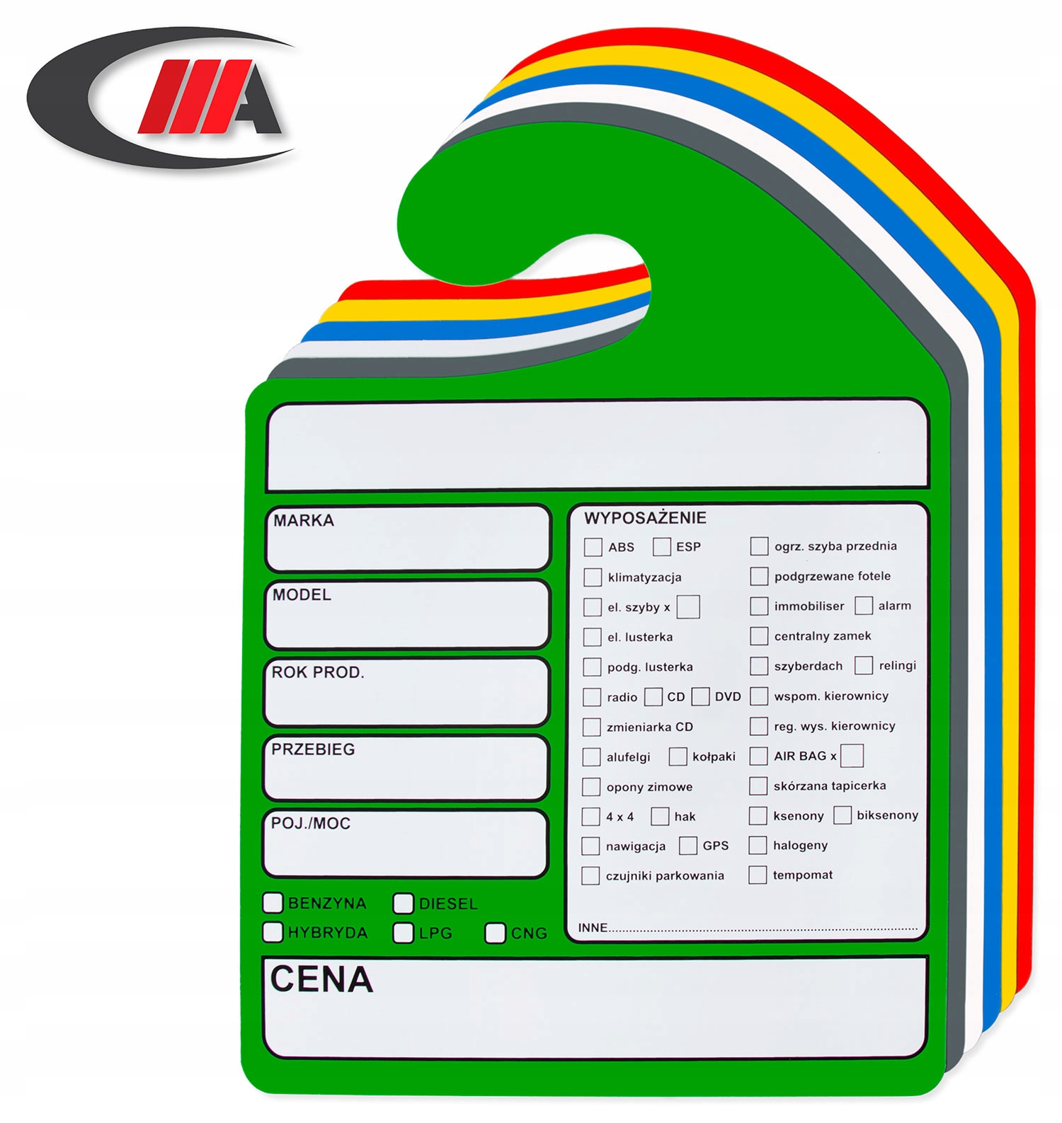 ZAWIESZKI KOMISOWE NA LUSTERKO AUTO KOMIS 50 szt. Producent inny