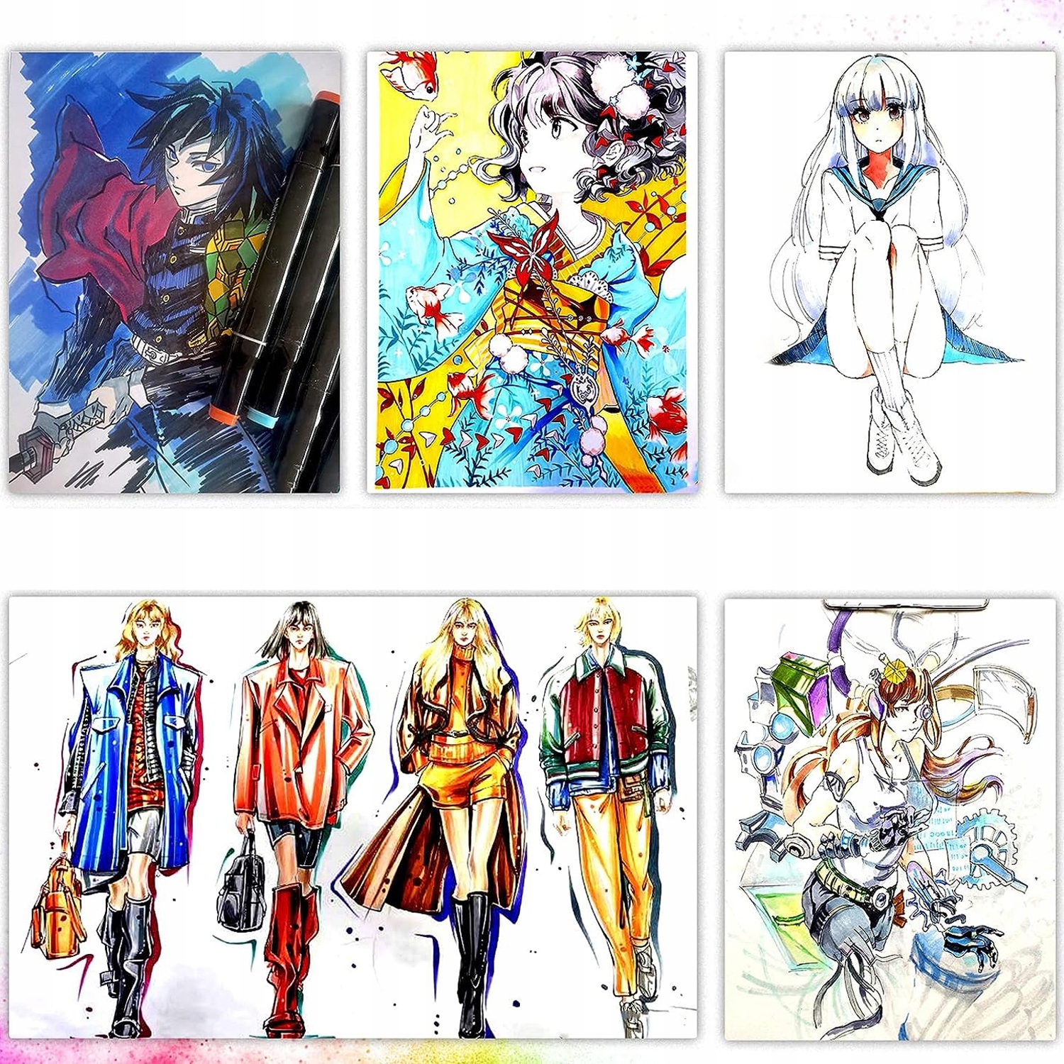 MARKERY ALKOHOLOWE 80 SZT. Flamastry Mazaki Pisaki Bohater brak