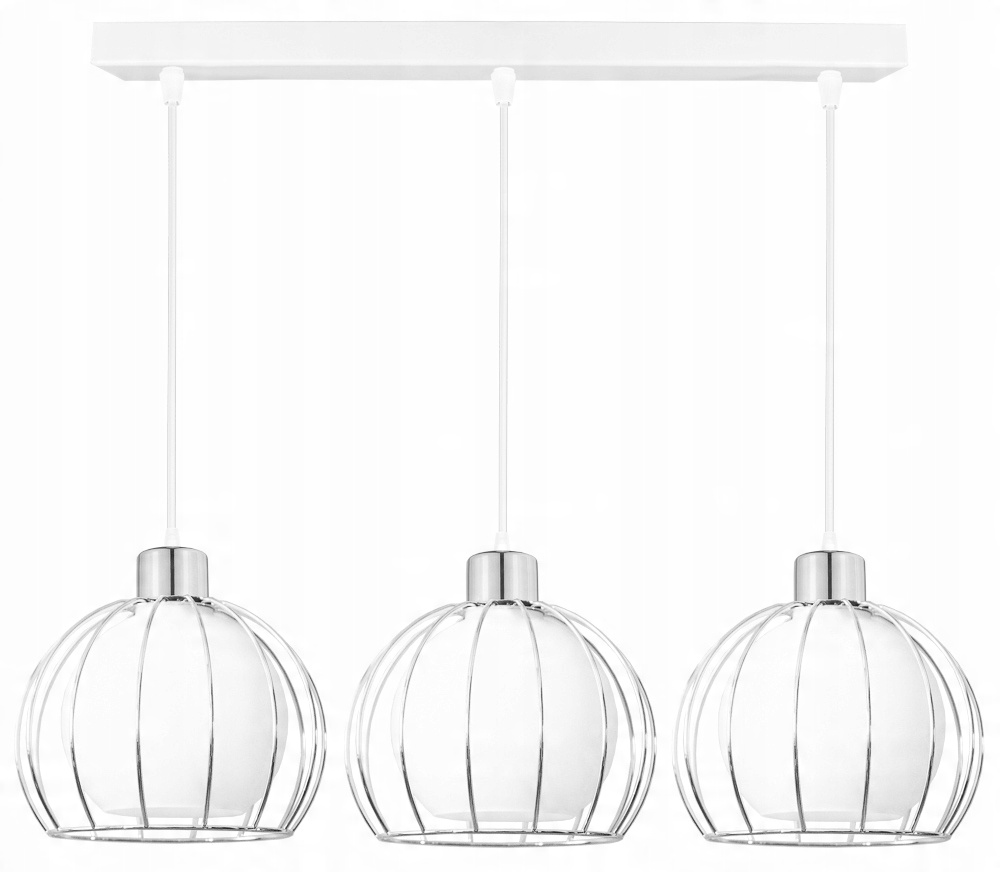 

Lampa Wisząca Sufitowa Żyrandol Chrom Szklana Kule