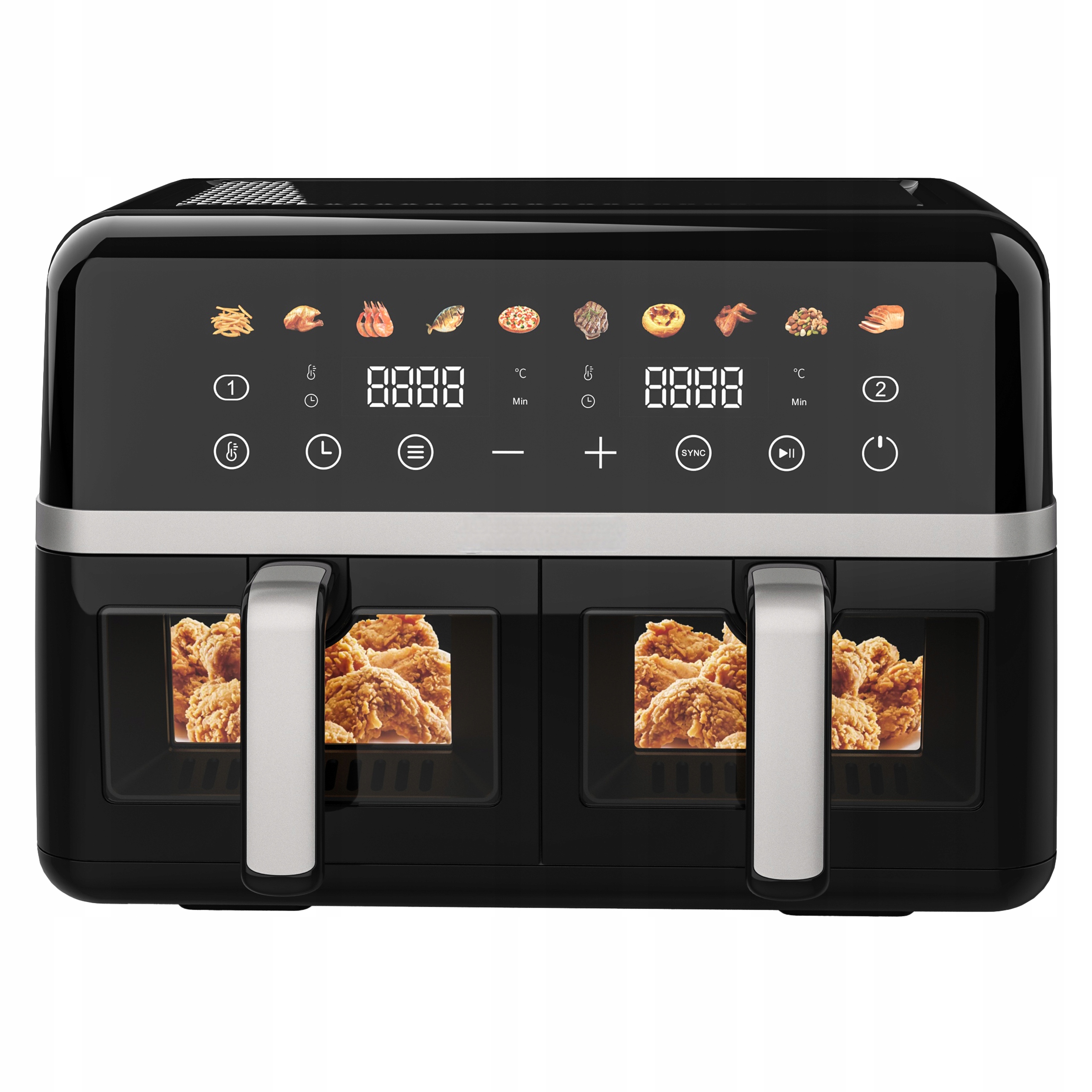Beztlstá Fritéza Dvojkomorová 10L 5+5 2800W 10 Programov Air Fryer