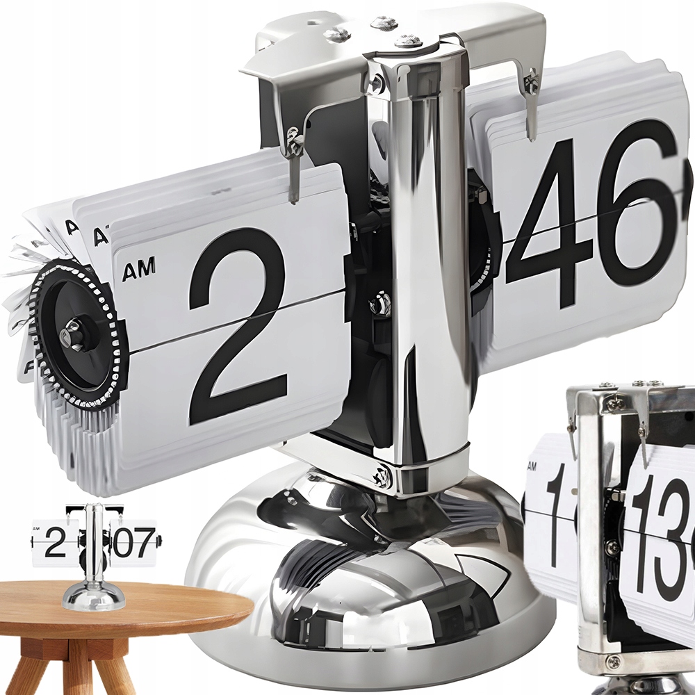 Stojící Mechanický Stolní Klapkový Hodinový Stroj Retro Flip Clock Vintage