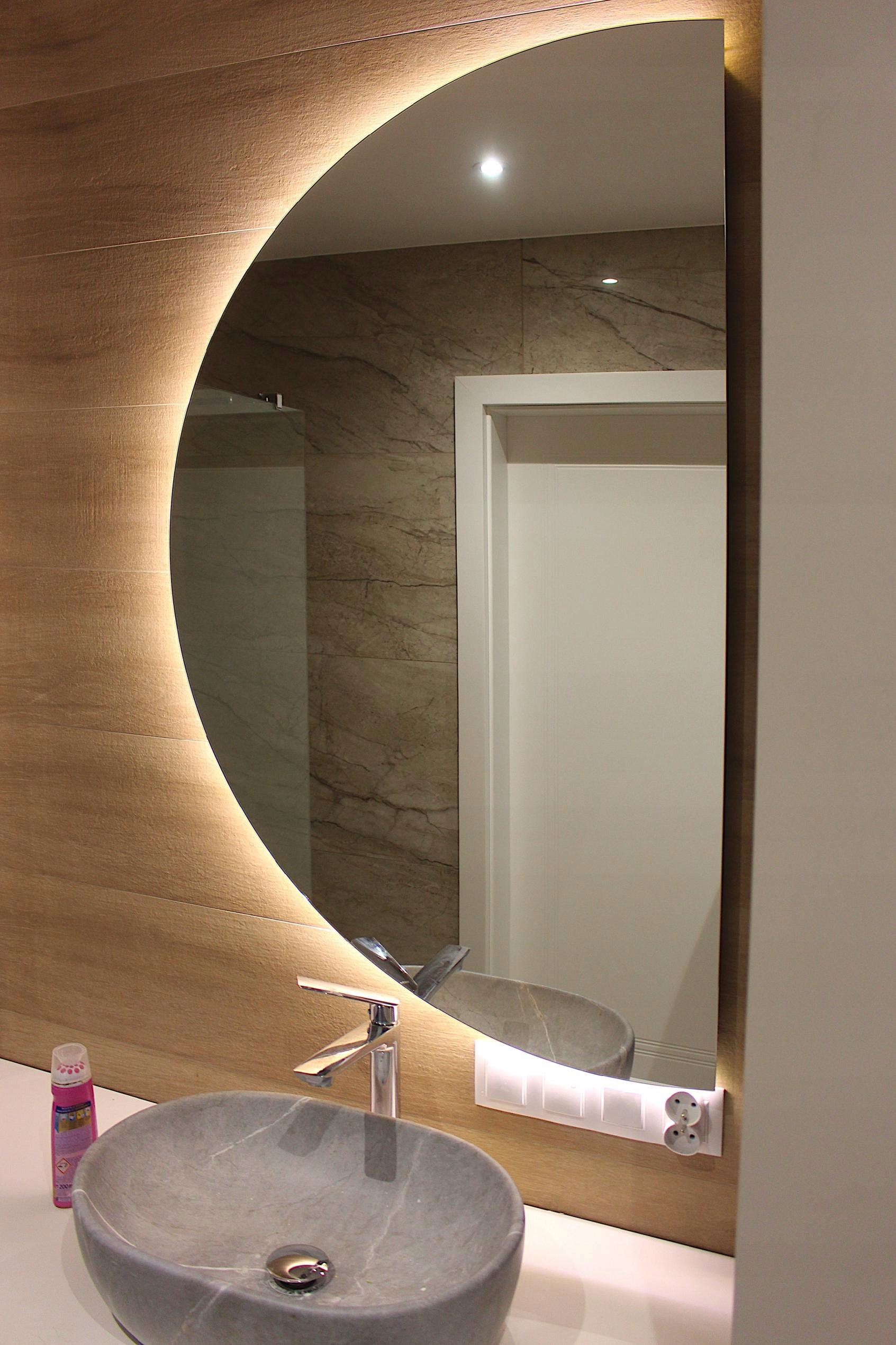 LUSTRO OKRĄGŁE LED ZE ŚCIĘCIEM PÓŁOKRĄGŁE 100 cm Marka DERTUM