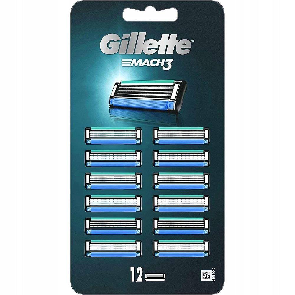 Gillette Mach3 wymienne ostrza do maszynki 12szt