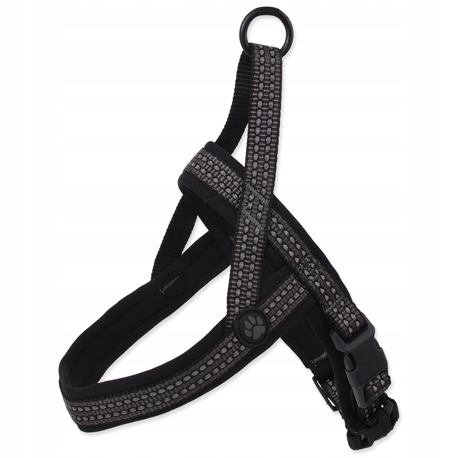 Levně Postroj Active Dog Neoprene XL šedý 3,2x88-110cm