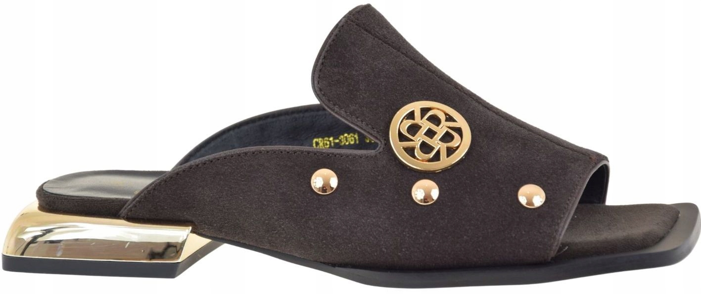 Elegantní nazouváky semišové hnědé S.barski CR61-3061 VEL.36