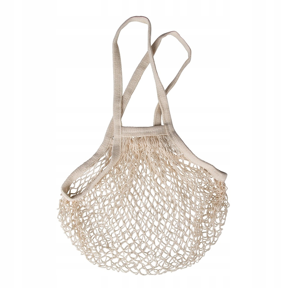 TORBA BAWEŁNIANA siatka z długą rączką ekologiczna