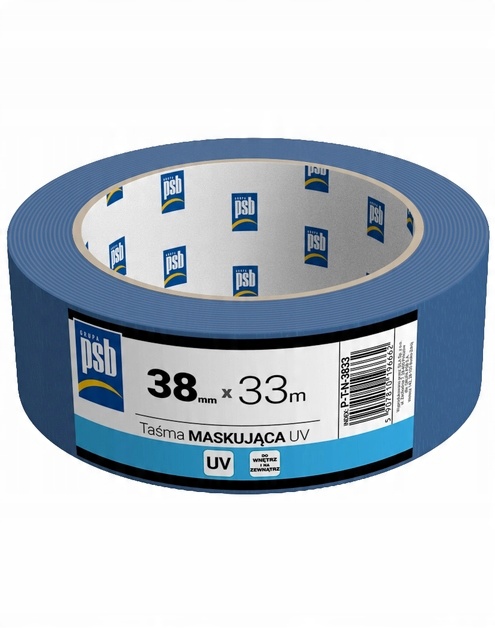 

Taśma Maskująca Malarska Niebieska Uv 38mm 33m