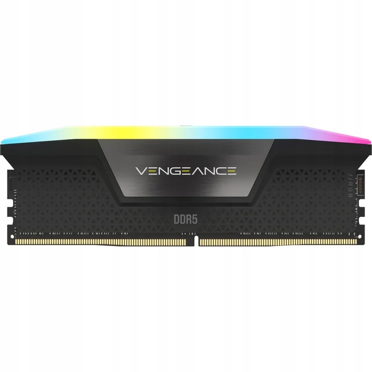 CORSAIR DDR5, 5200MT/s 48GB 2x24GB DIMM, 38-38-38-84, XMP 3.0, VENGEANCE RGB DDR5 Black Heatspreader, RGB LED, 1.25V — 3