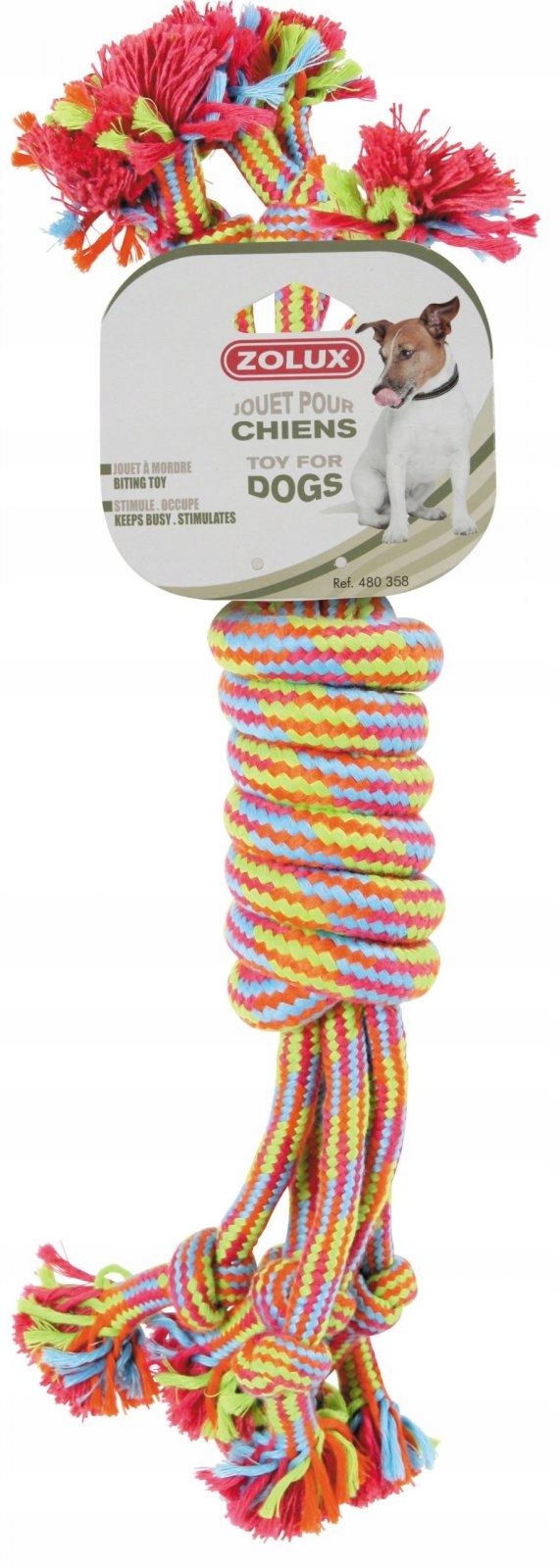 

Zabawka dla psa sznurowa szpulka kolorowa 35 cm