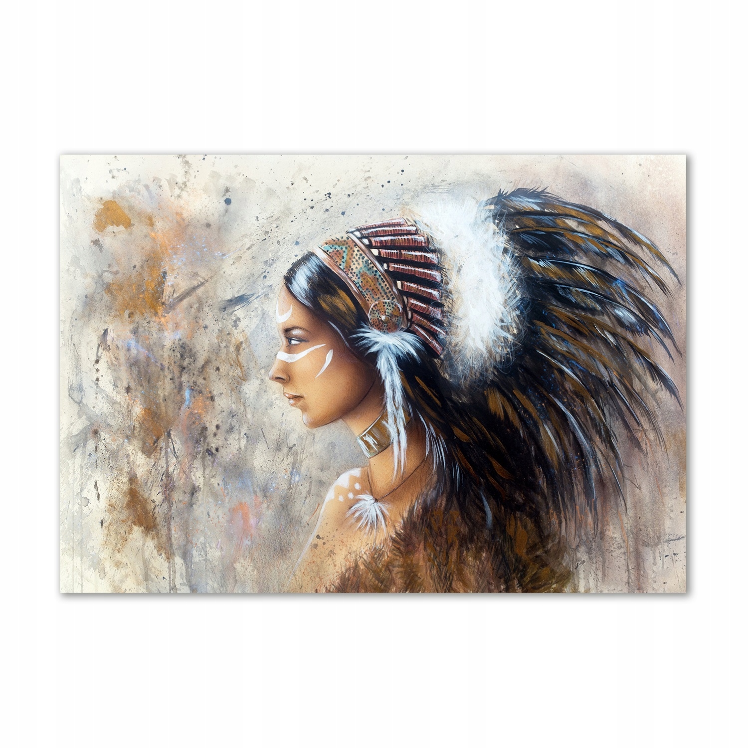 

Foto obraz szkło hartowane Indianka 100x70