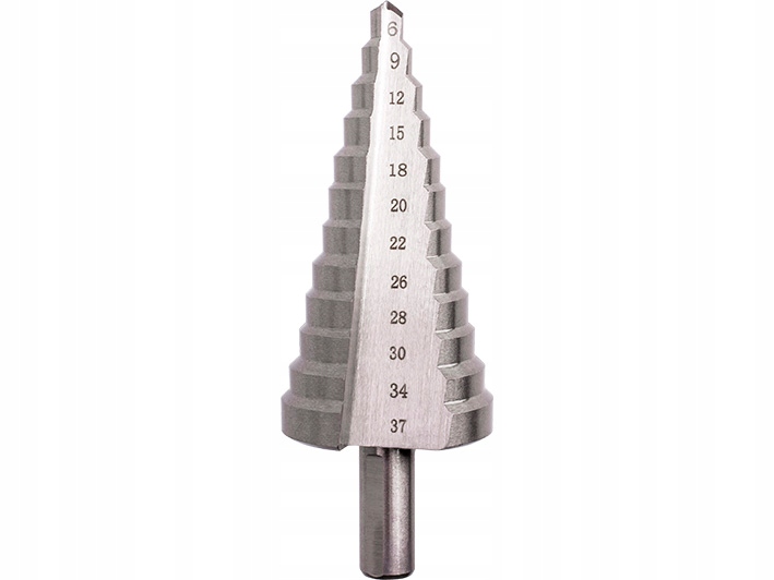 

Wiertło Stożkowe Stopniowane 6,0 37,0 mm