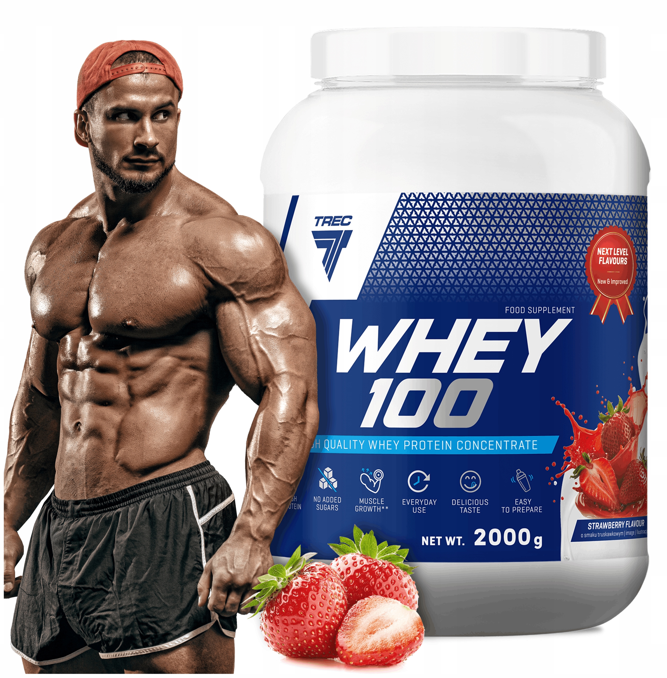 Lahodné Bílkoviny Wpc Trec Whey 100 2000 g Protein Syrovátka Proteinová