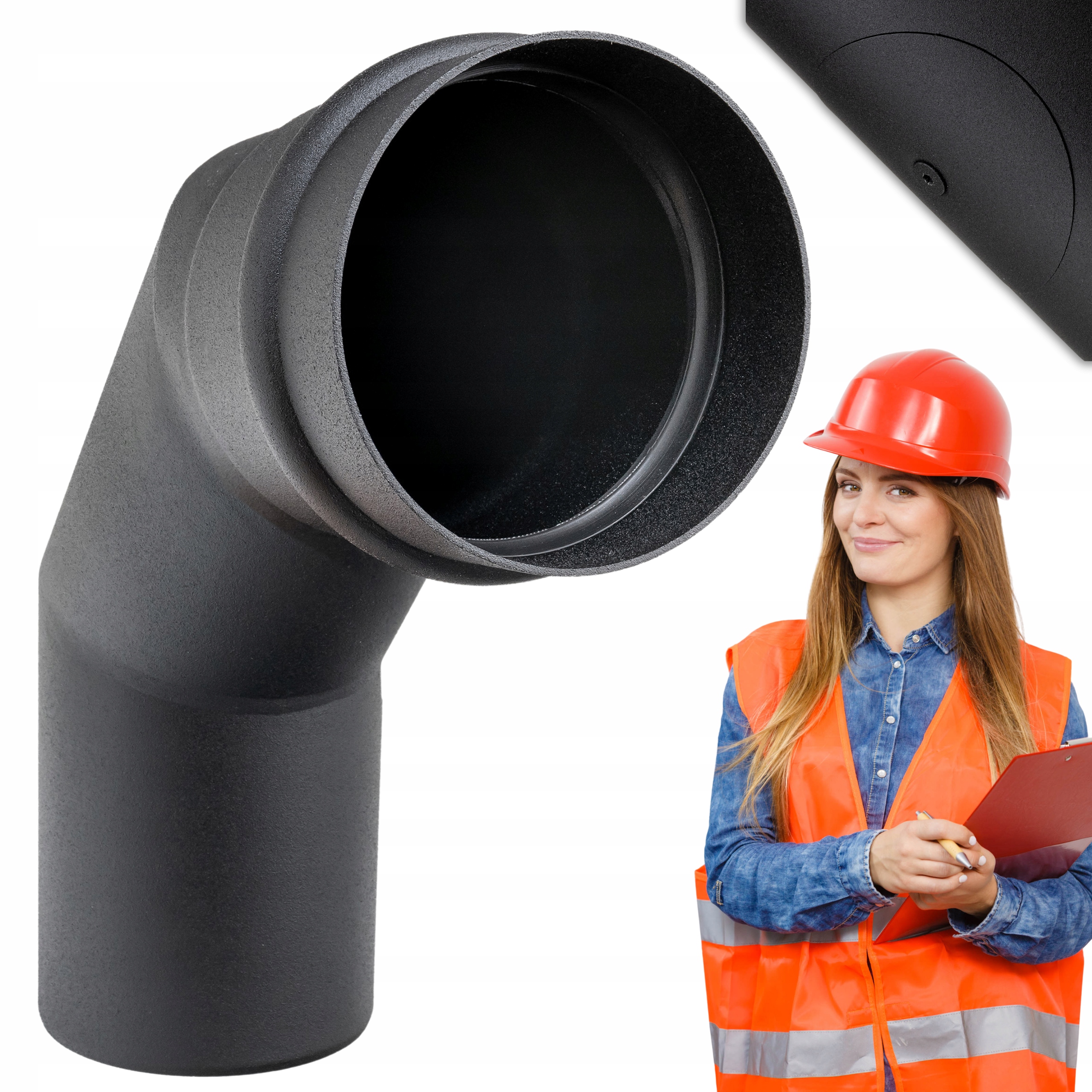 Koleno Revízia Ø 100 mm 90° pre pece na pelety Darco Spkp Piec Komin Pelet