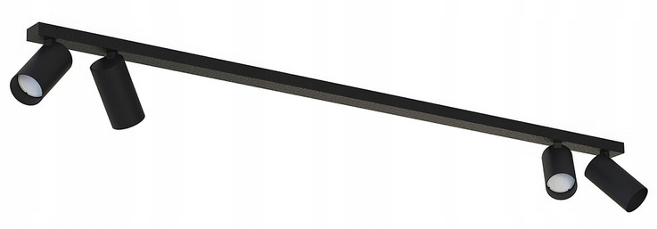 Stropná lampa stropné svietidlo spot Mono IV čierna stropná lampa do obývačky lišta