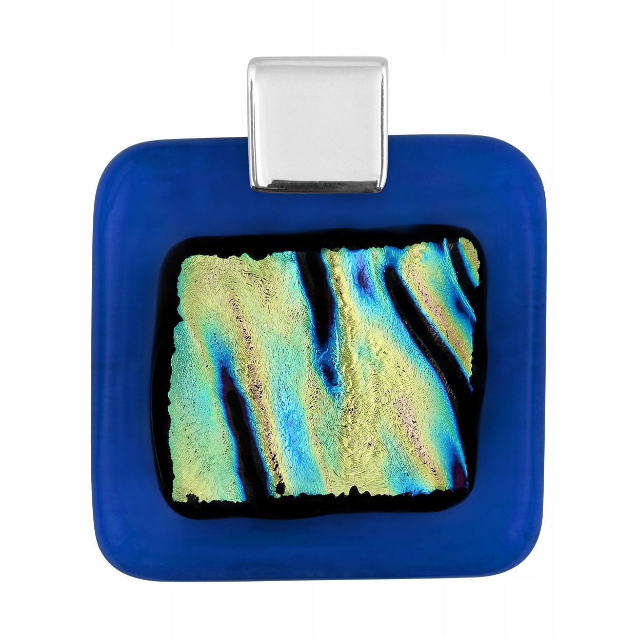 Dámský modrý přívěsek Harf sklo murano