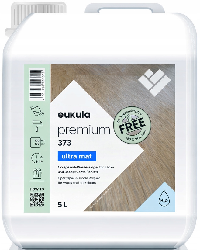 Eukula Premium 373 Ultramat 5L lak na dřevo a podlahy