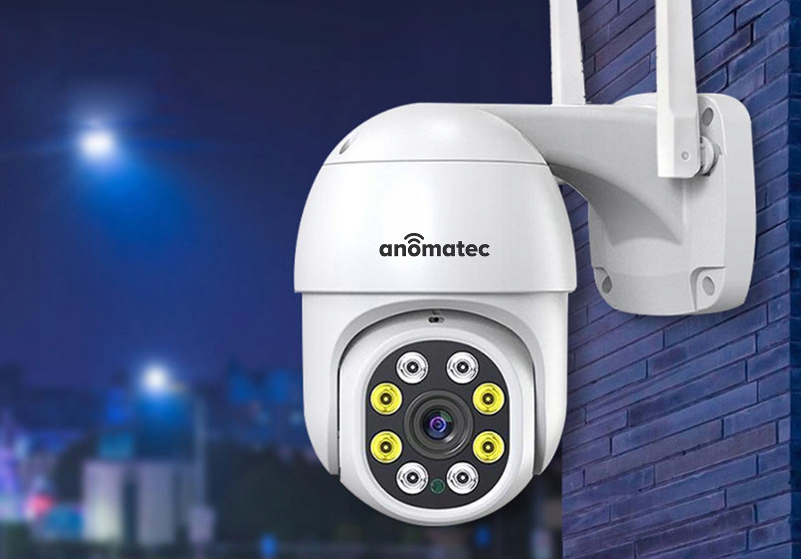 KAMERA ZEWNĘTRZNA BEZPRZEWODOWA WIFI IP PTZ 8MPX 4K APLIKACJA TUYA IR LED Marka Anomatec