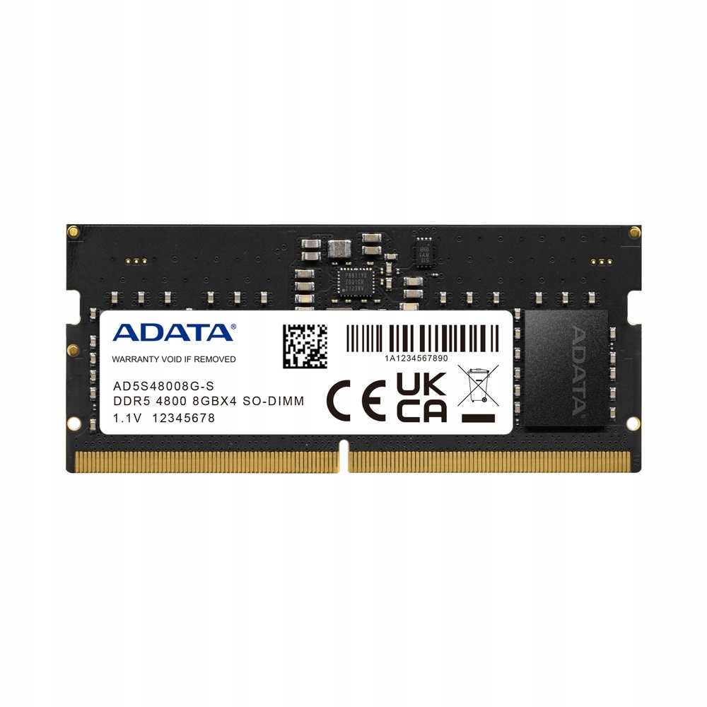 Adata/ So-dimm DDR5/ 8GB/ 4800MHz/ CL40/ 1x8GB AD5S48008G-S