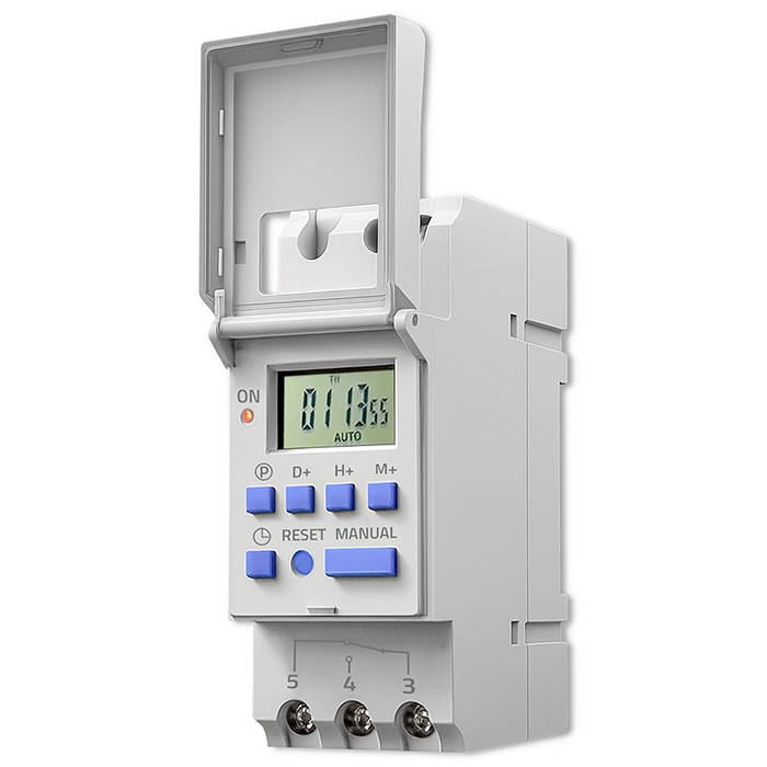 Qoltec Elektroniczny programator czasowy Timer na szynę Din z wbudowaną||