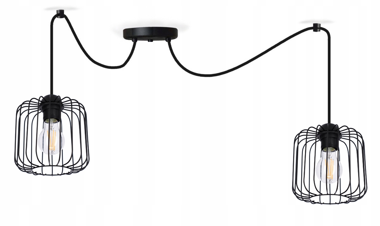 Závěsná stropní lustrová lampa Pajak Ring Loft Led černá stropní lampa