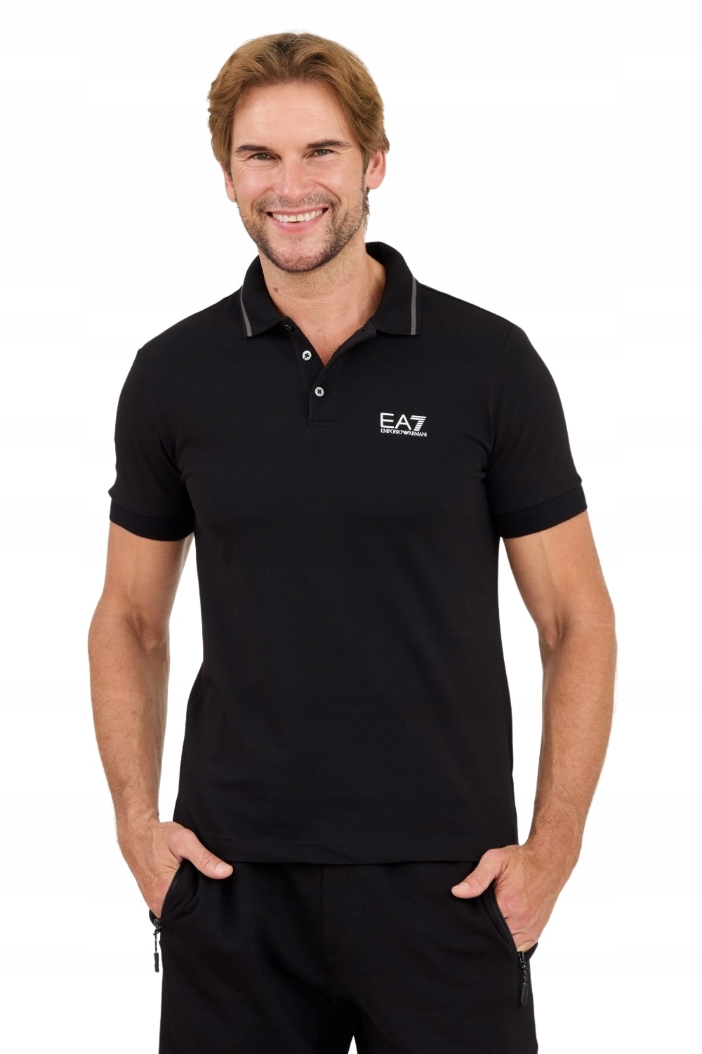 EA7 Černá polokošile XL
