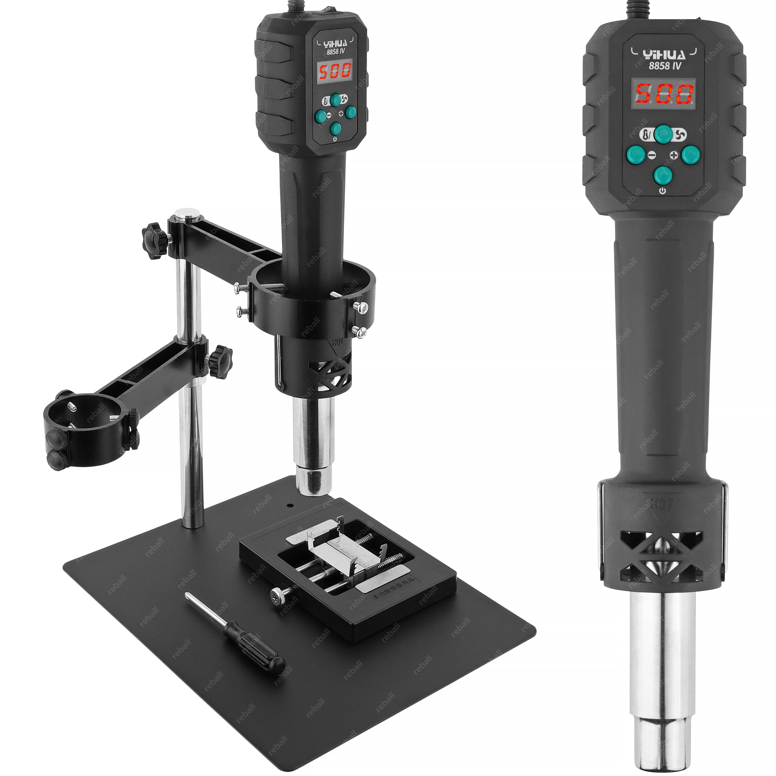 Sada Držáků TE-812 Hot Air Yihua 8858-IV Stojan Pro Pcb Systémy