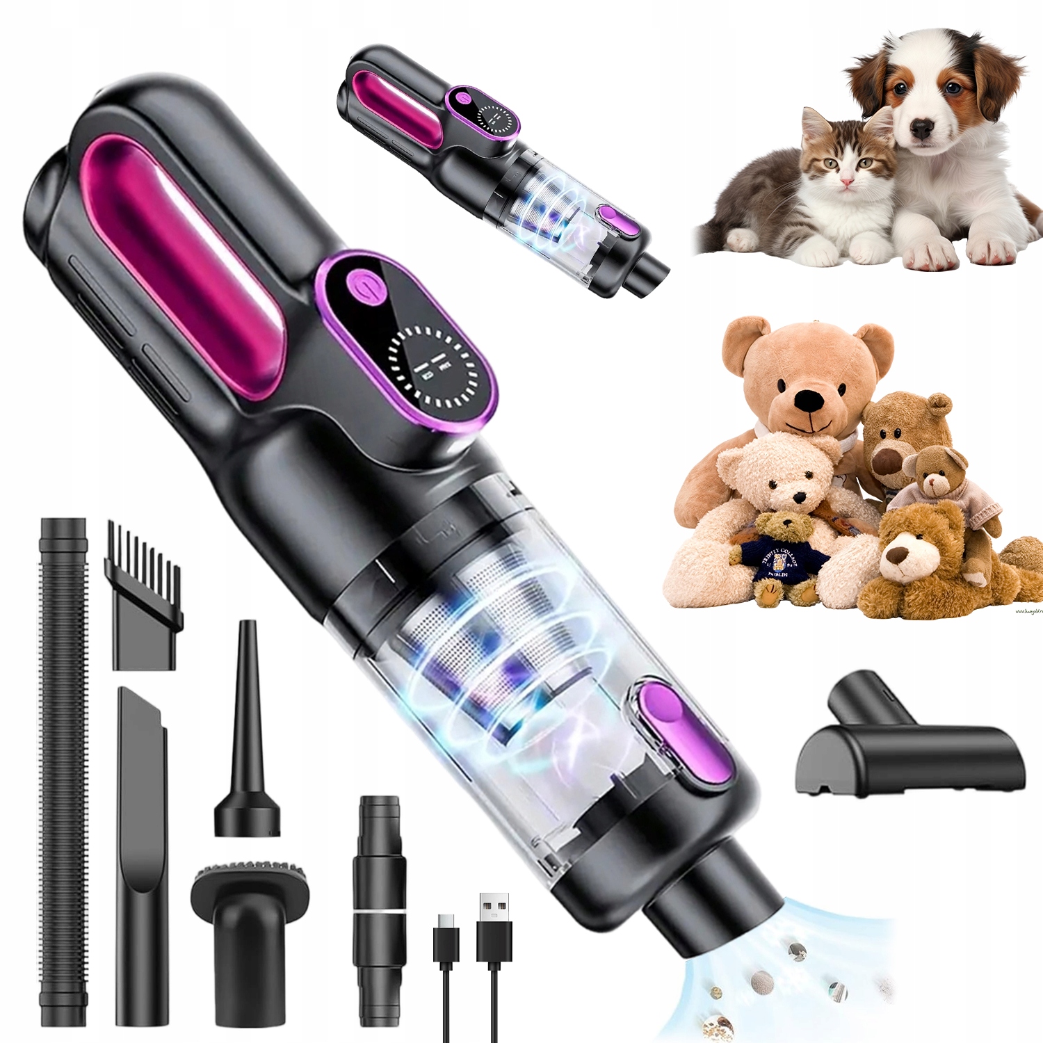 Mini Vysavač S Led Výkonem 12000 Pa 2500 Mah