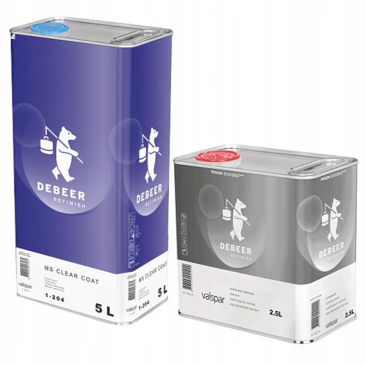 Debeer Ms Clear Coat 1-204 Lakier bezbarwny 2:1 komplet z utwardzaczem 7,5L