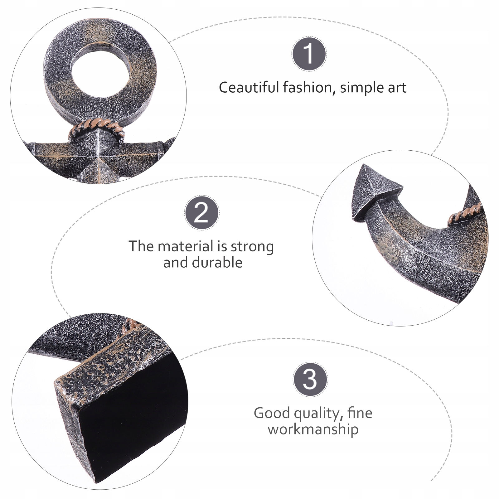 OZDOBNA KOTWICA VINTAGE WYSTRÓJ DOMU ŁODZIE OCEAN Marka bez marki