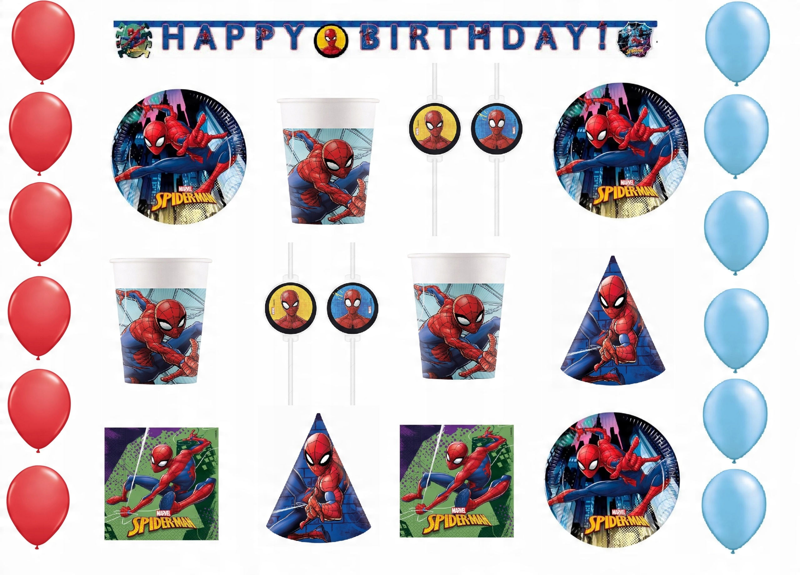 

Zestaw urodzinowy Spiderman Spidermen