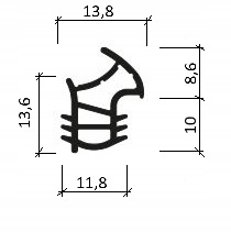 USZCZELKA OŚCIEŻNICY STALOWEJ DO DRZWI ZEWNĘTRZNYCH KMT GERDA 6MB BRĄZ Kod producenta SKU S-7234 6mb brąz