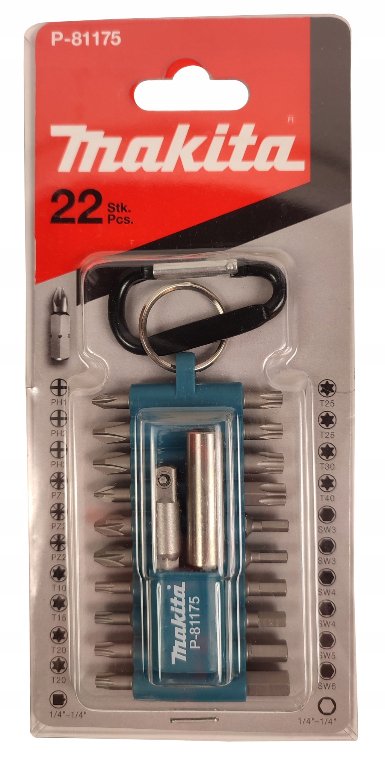 MAKITA Zestaw Bitów 22 Elementy Z Karabińczykiem — miniatura 8