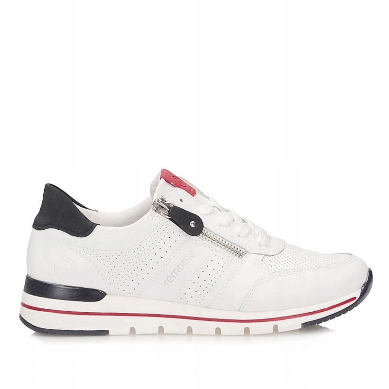 Dámské tenisky Remonte R6705-82 bílé, kožené šněrovací polobotky