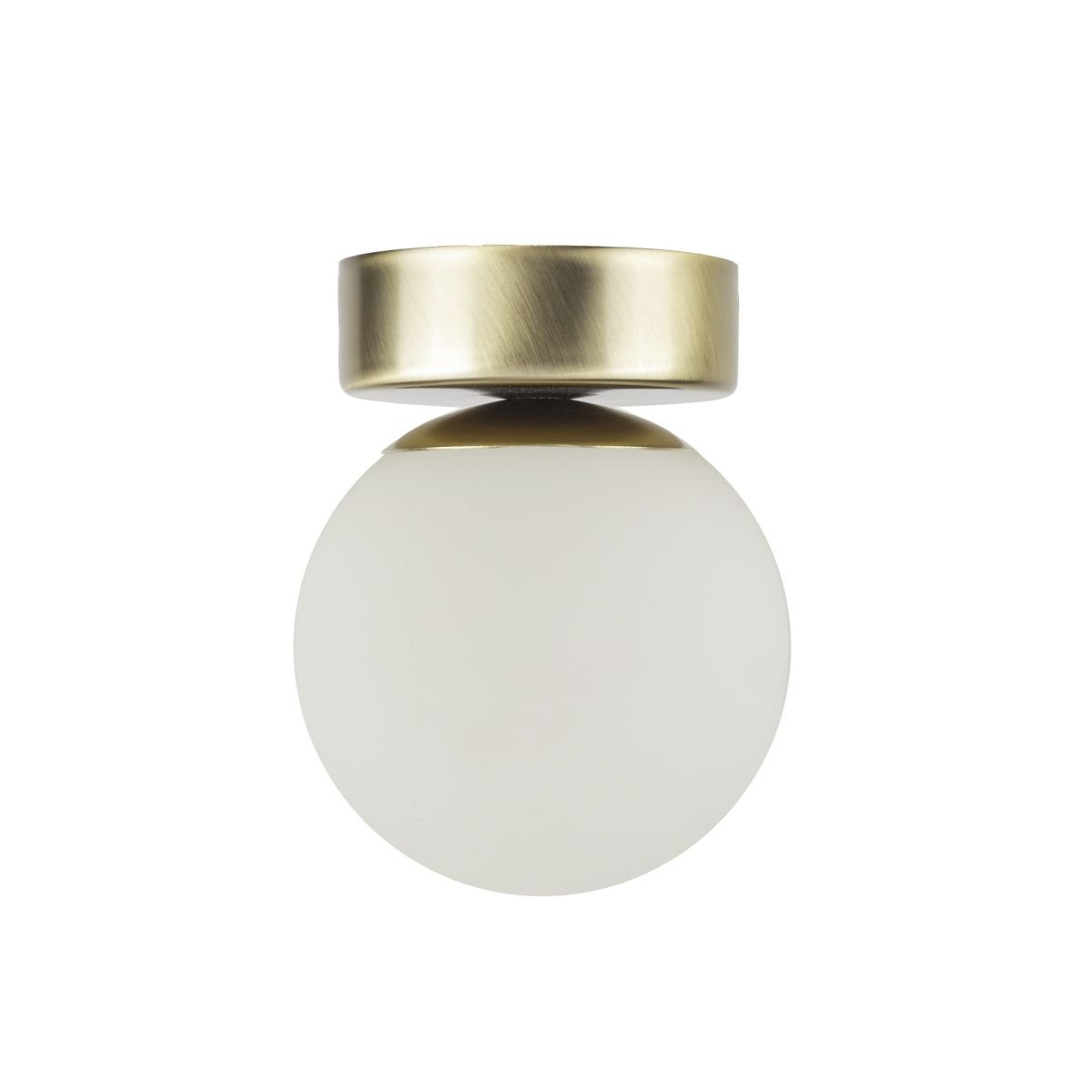 Stropní svítidlo Perla Lux Bílé Sklo Ocel Mosazná 1xG9 Sigma 13 cm