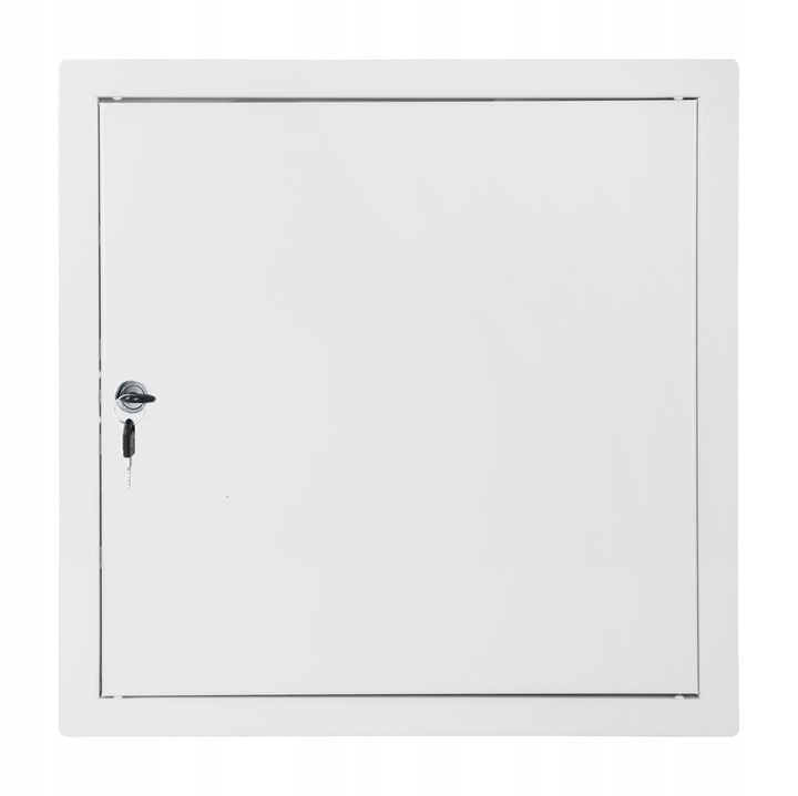 DRZWICZKI METALOWE REWIZYJNE BIAŁE KLUCZ 30x30