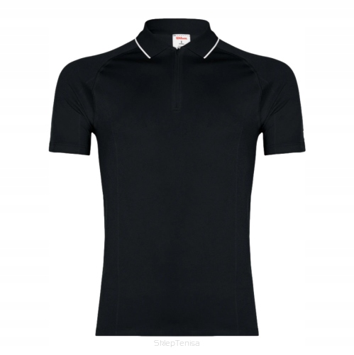 Koszulka tenisowa Wilson Team Seamless Polo 2.0 czarna r.L