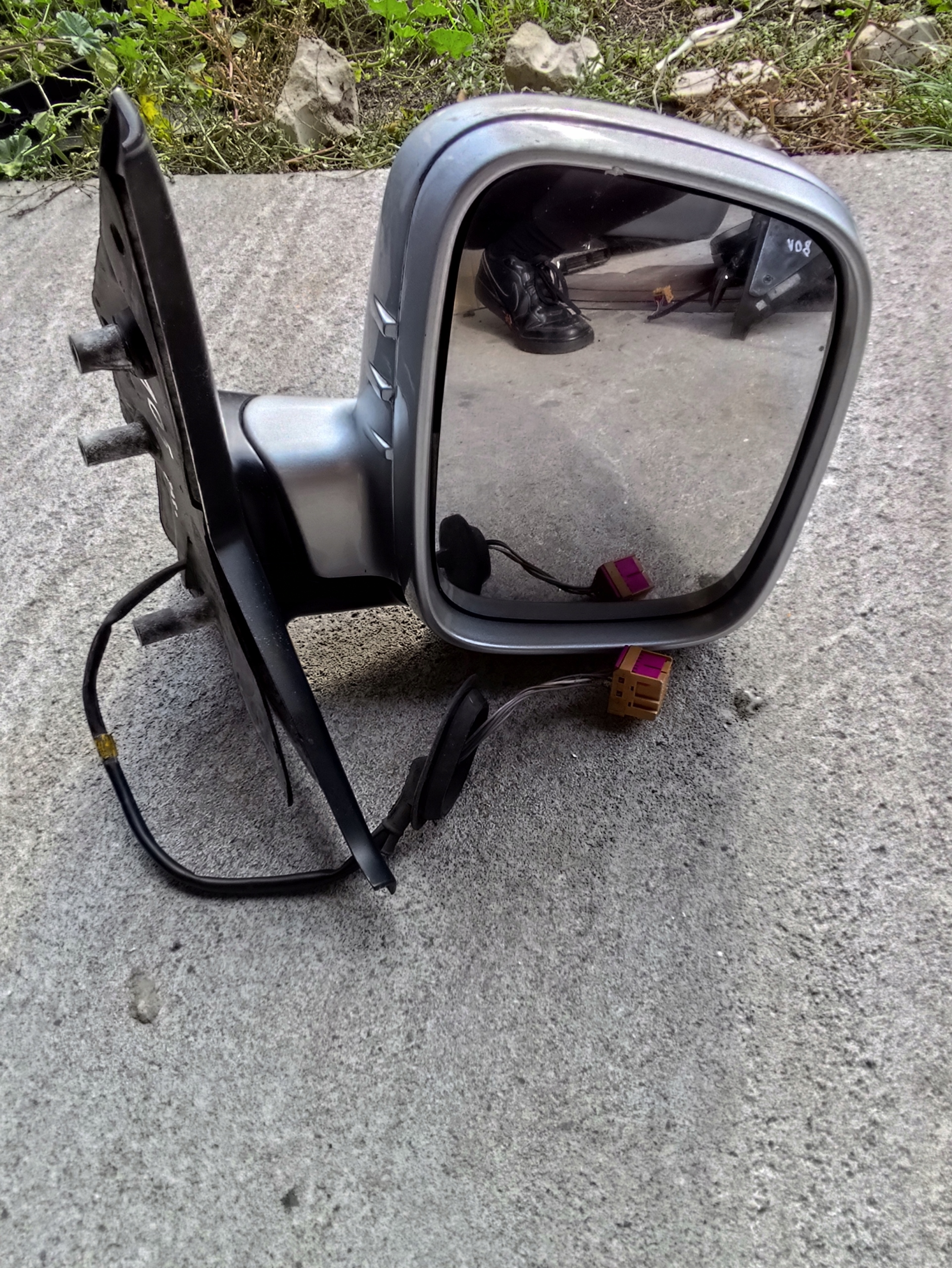 mirror VW T5 right of the passenger silver 5 pin