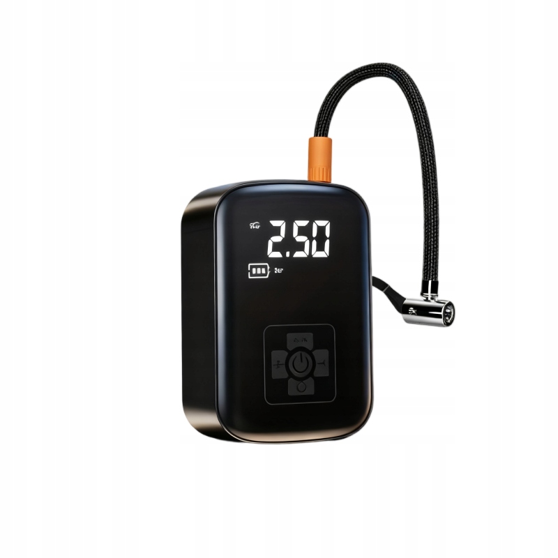 Kompresor samochodowy, pompka 4000mAh 150 PSI z manometrem i światłem LED