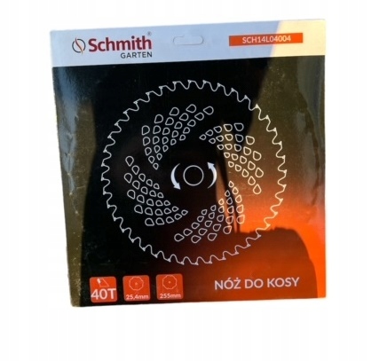 SCHMITH NÓŻ DO KOSY SPALINOWEJ 40 ZĘBÓW 255MM OTWÓR 25,4MM