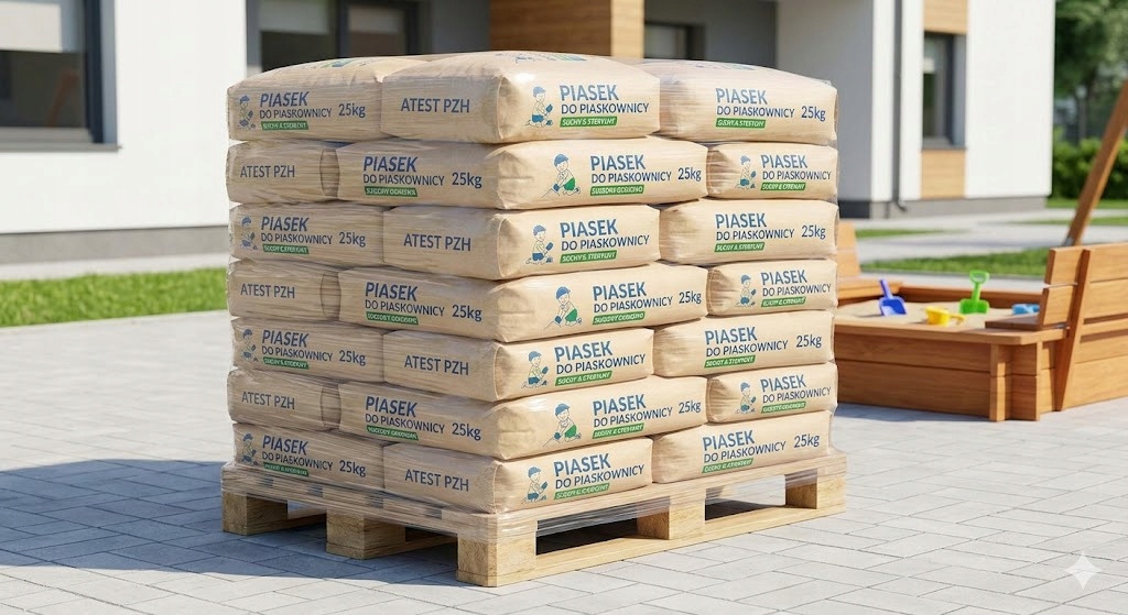 PIASEK DO PIASKOWNICY 500kg – ATEST PZH, Suszony Ogniowo, Sterylny