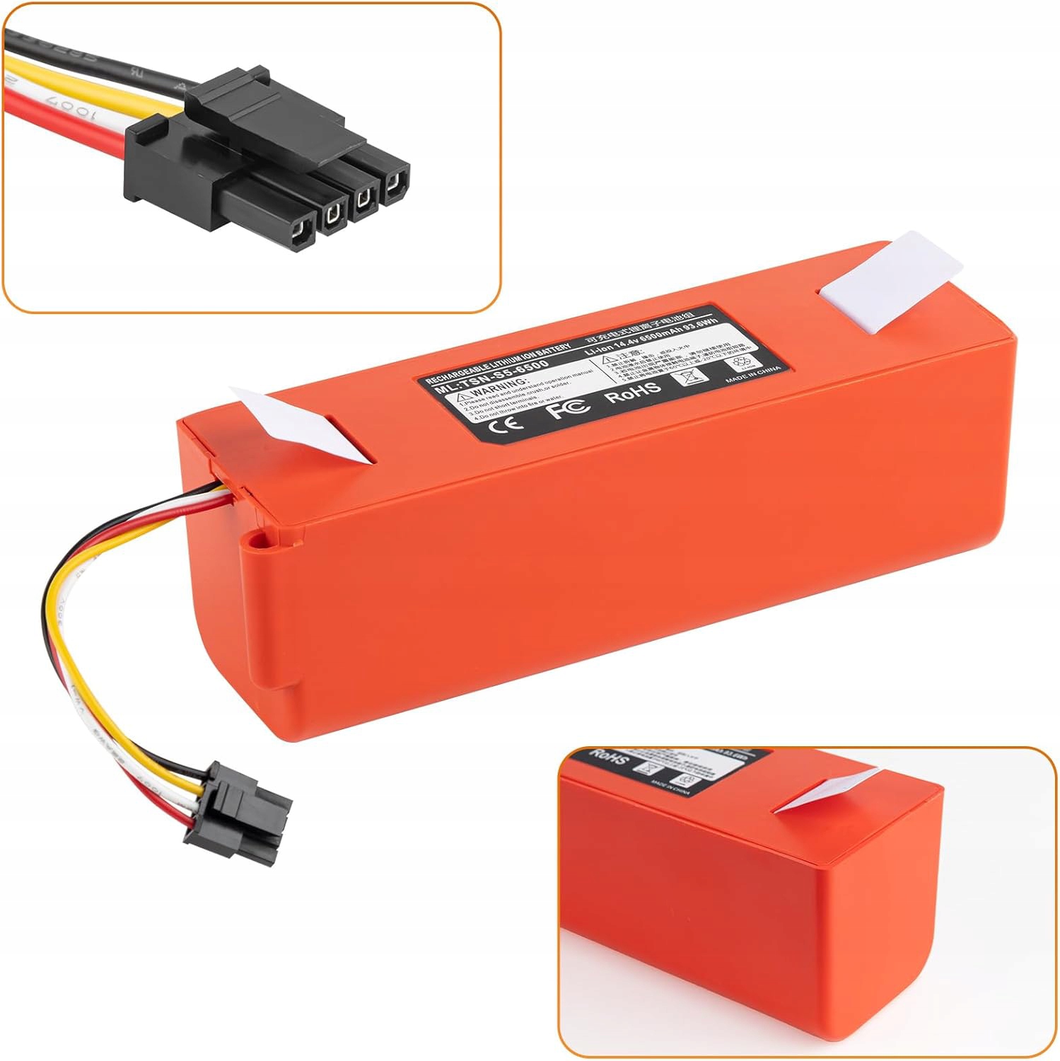 Baterie pro Xiaomi Roborock S50 S51 S55 6500mAh 18650