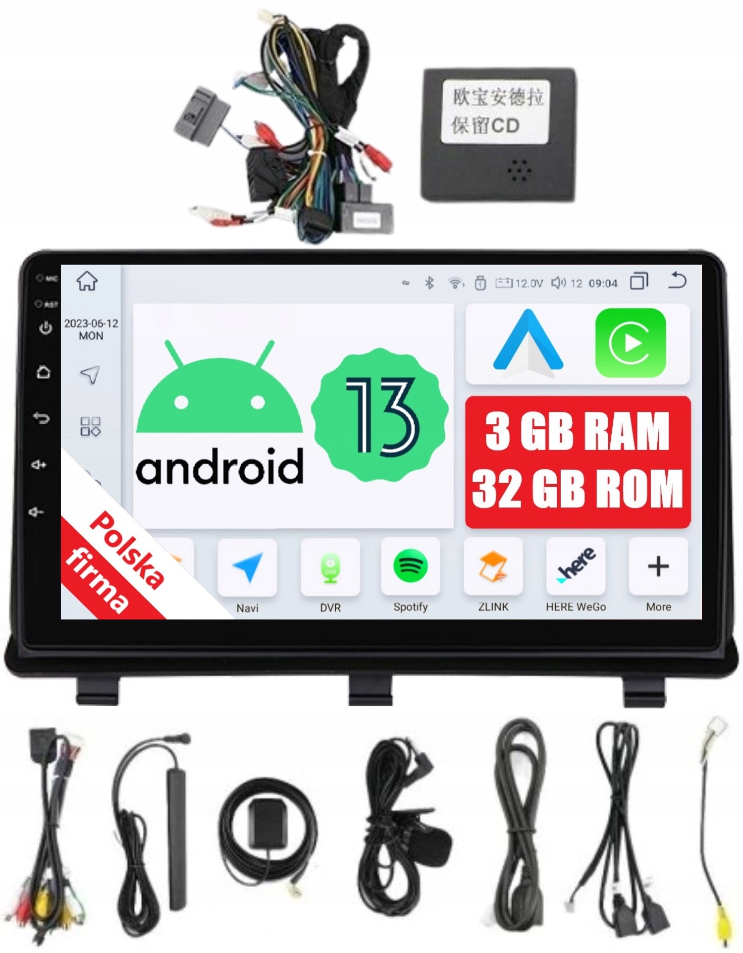 Rádio 2DIN Navigace Android Opel Antara I 3/32 Gb Dsp Carplay Lte
