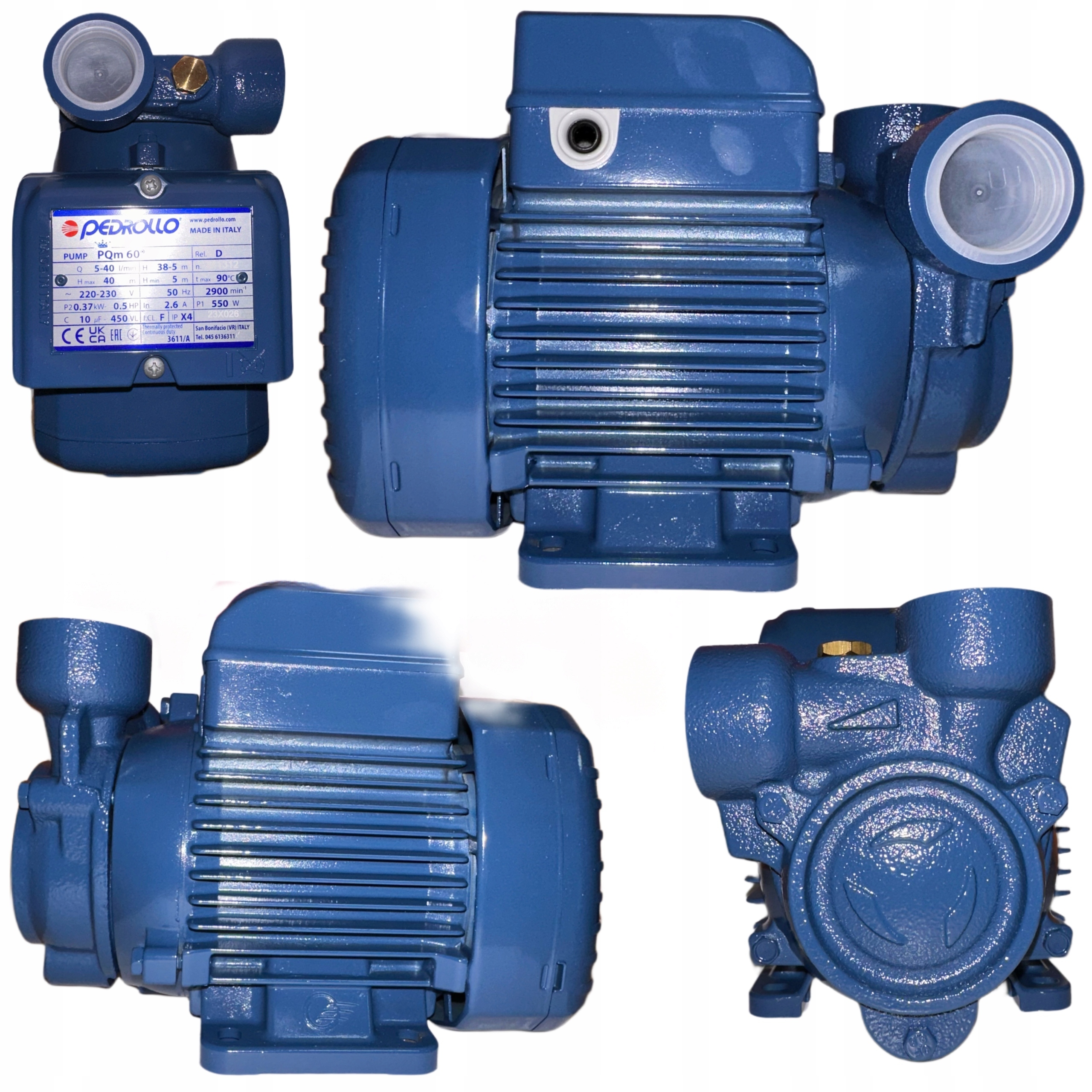 Odstredivá Pumpa Pedrollo PQM60 S Talianskym Povrchom 400 W, Výkonná, 2400 L/h