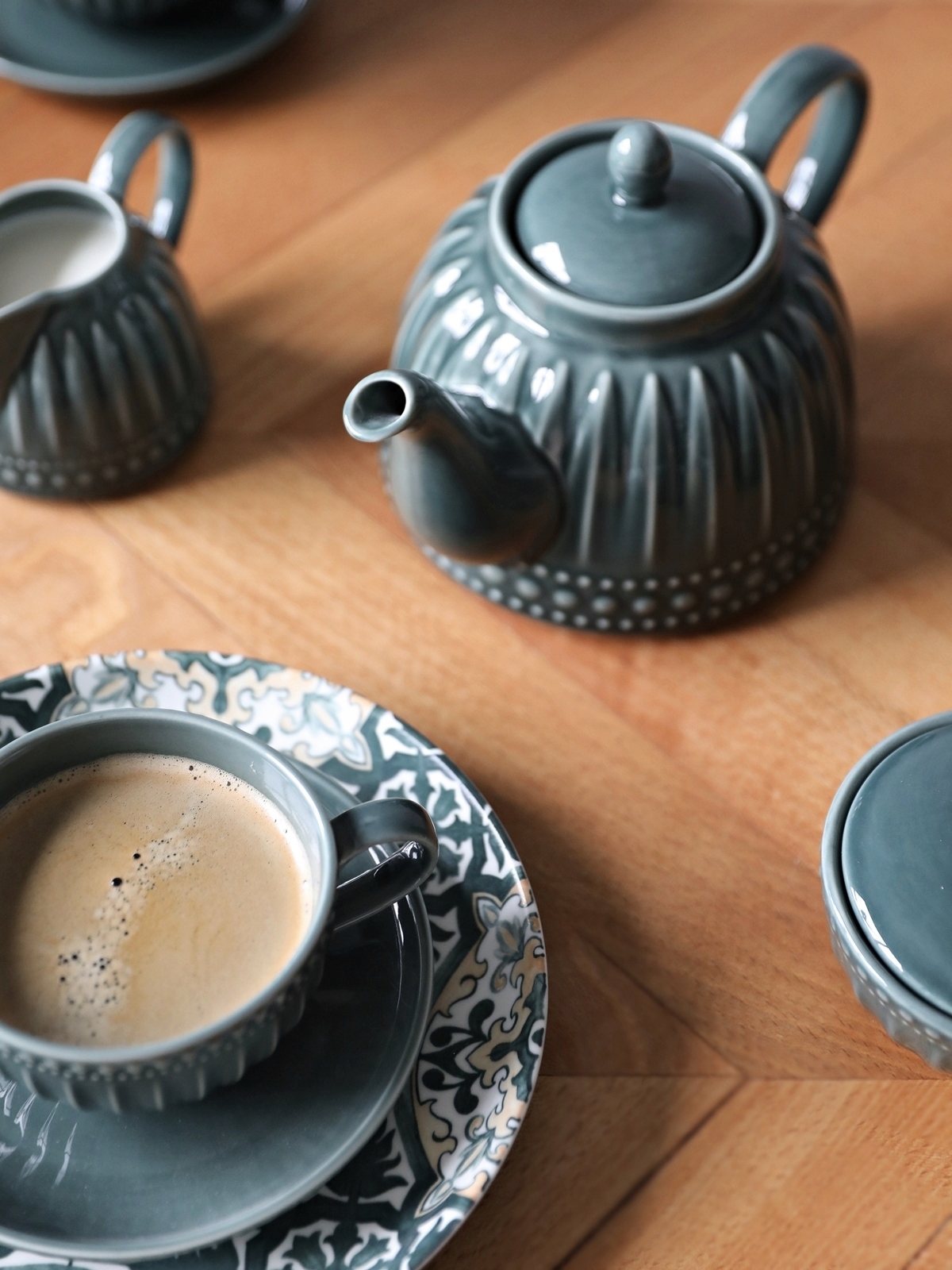 Ceramiczny DZBANEK linia MOSAIQUE OLIVE 1L czajnik do herbaty kawy Pojemność 1 l