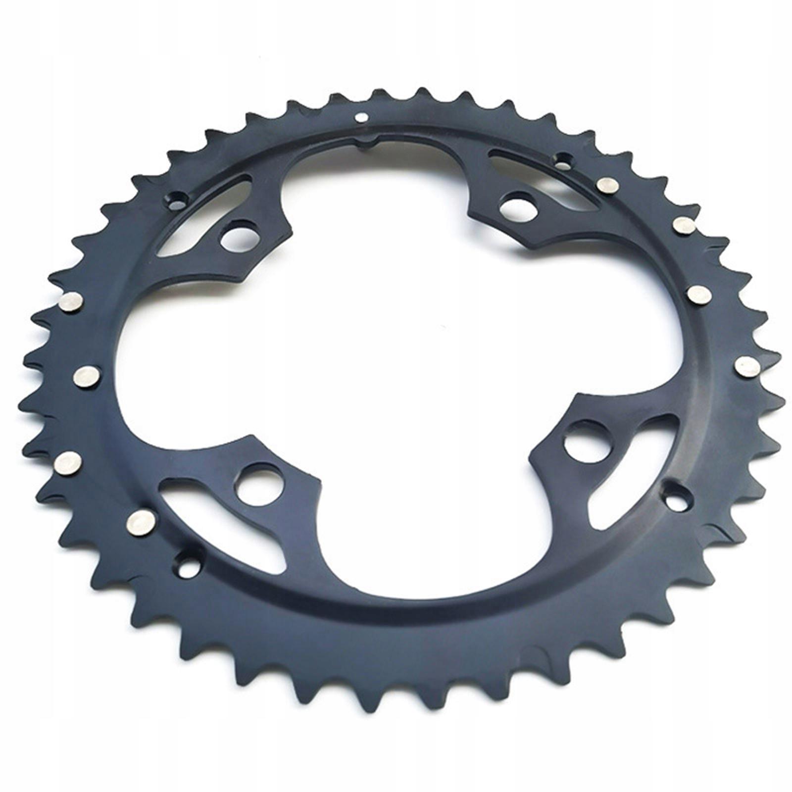 Rower Pojedynczy Zębatka 104 BCD Czarny 44T Okrągły Mocowanie na osi zintegrowana oś