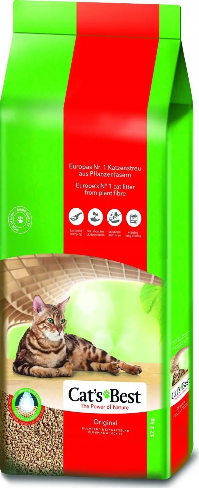 Levně Cat's Best Original 40L eco plus 100% ekologický stelivo