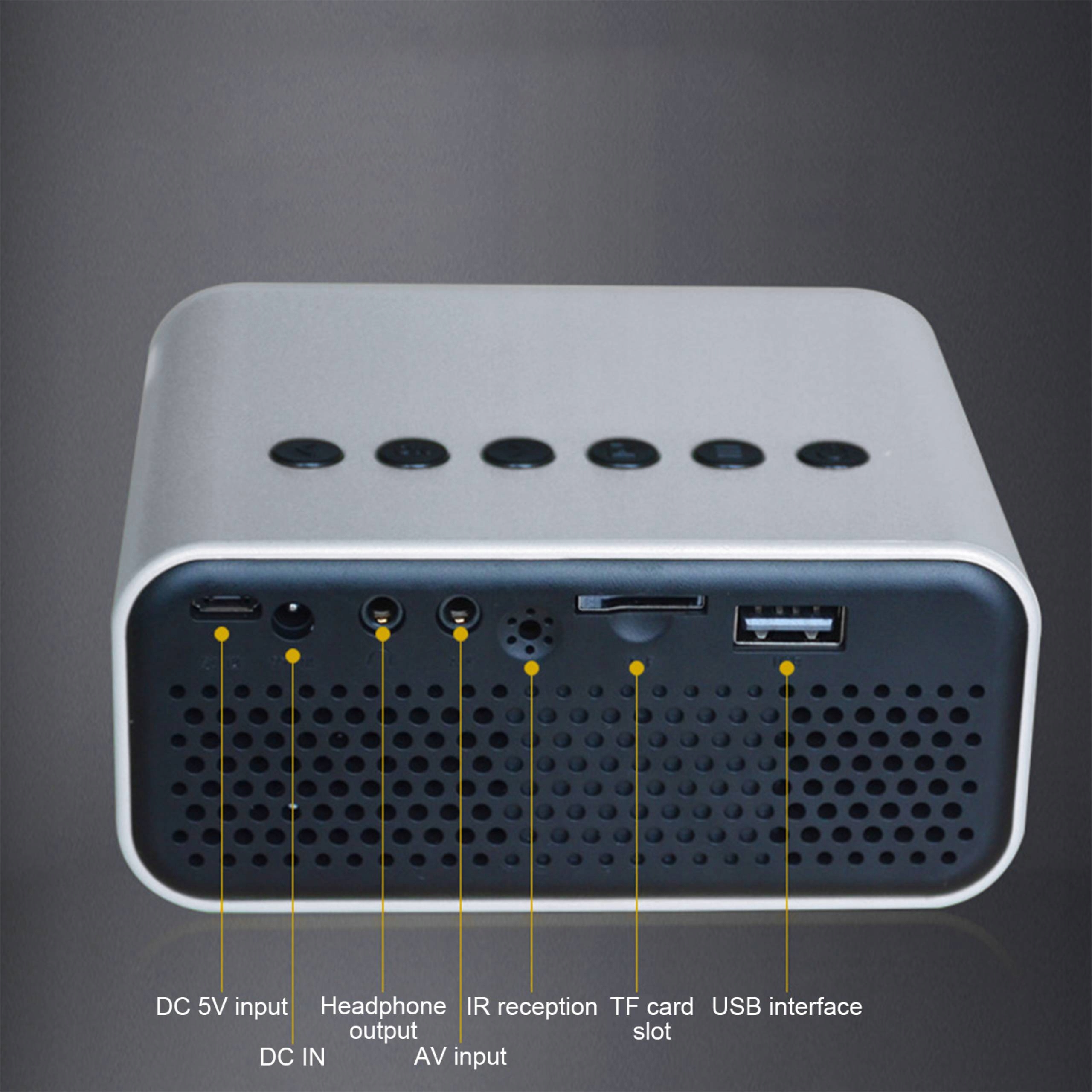 MINI PROJEKTOR DOMOWY PRZENOŚNY RZUTNIK LED USB Kolor biały